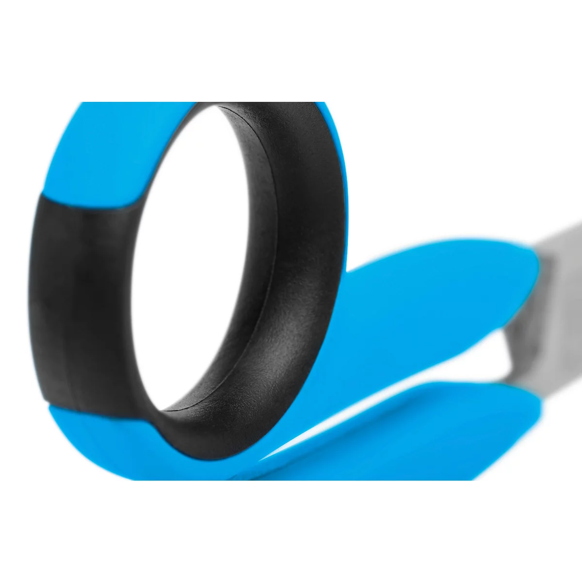 Sicherheitsschere Martor Secumax 363, ergonomisch, Soft-Grip, Spezialschliff, L 140 x H 63 mm, rostfreier Stahl/GFK, blau-schwarz