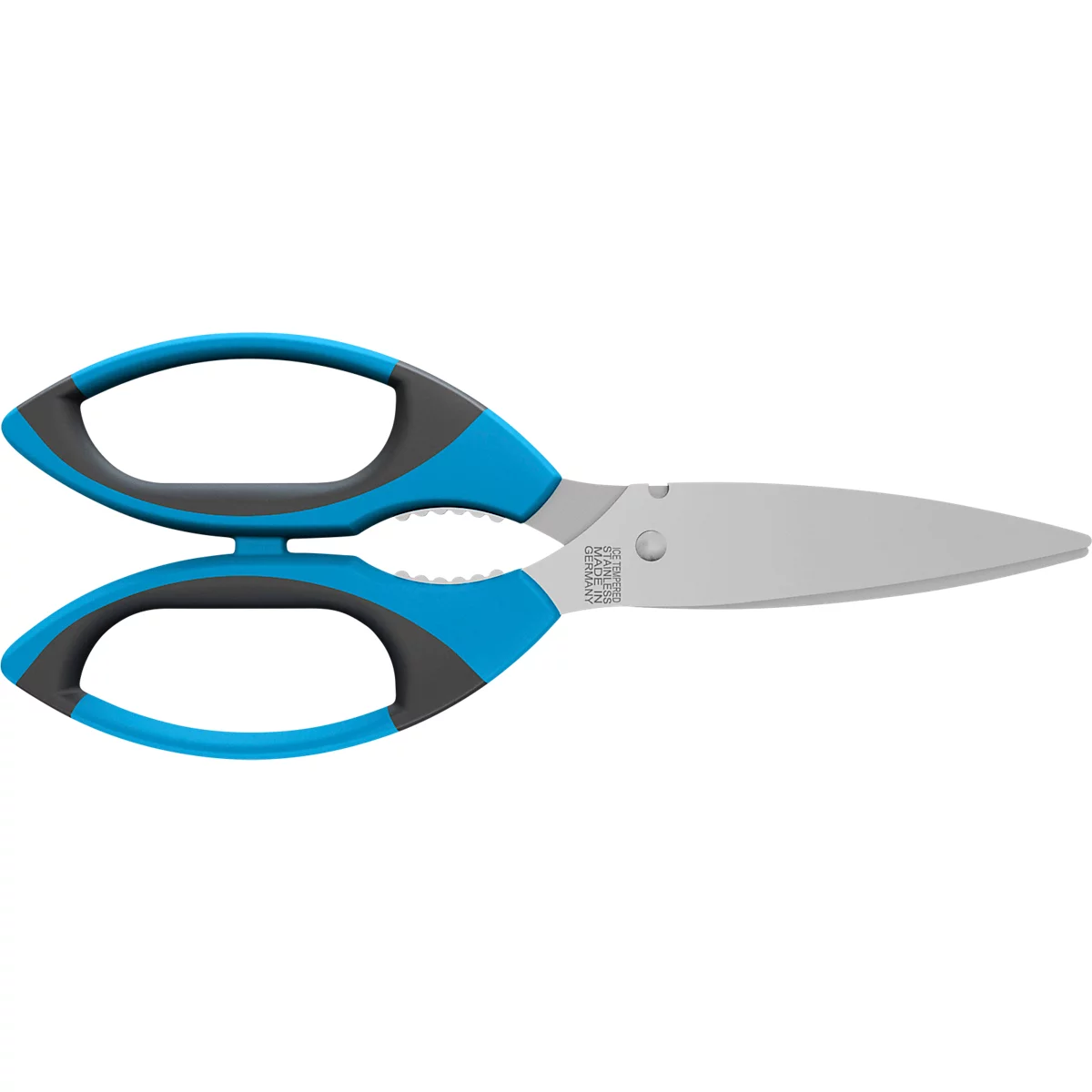 Sicherheitsschere Martor Secumax 565, ergonomisch, Drahtkerbe und Krallen, Spezialschliff, L 218 x H 83 mm, rostfreier Stahl/GFK, blau-schwarz