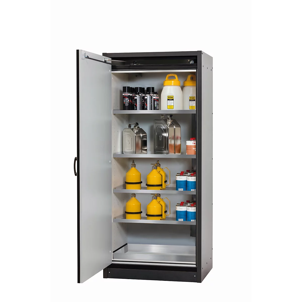 Sicherheitsschrank Typ 30 asecos Q-CLASSIC-30, Flügeltür, Anschlag links, Front Reinweiß, B 864 x T 620 x H 1947 mm