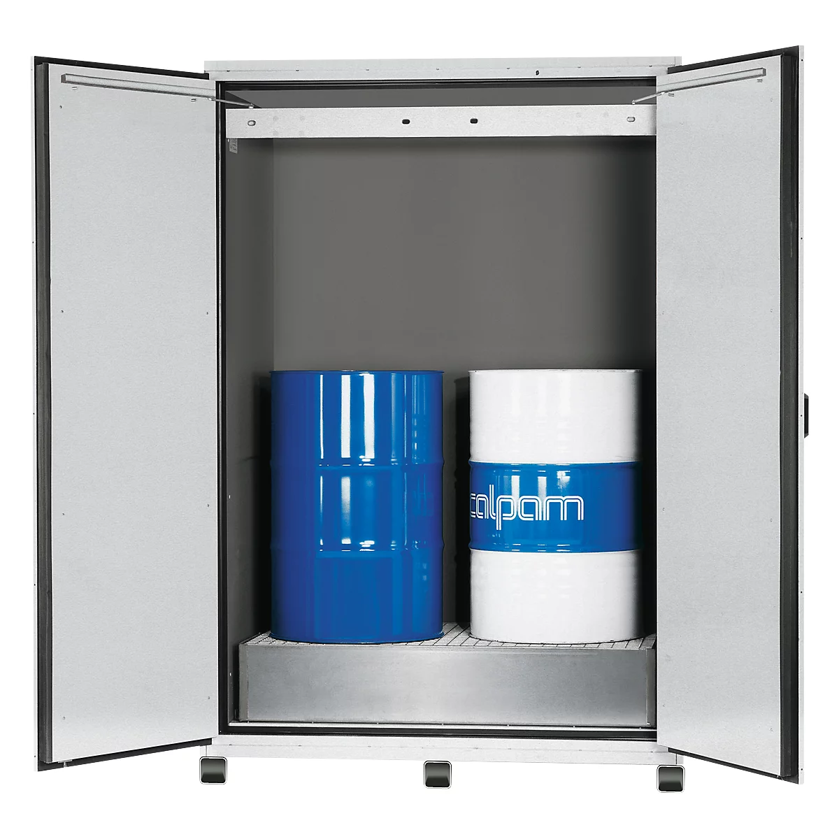 Sicherheitsschrank Typ 90 Asecos XL-CLASSIC-90, Flügeltüren mit Türfeststellanlage, 1 x Bodenauffangwanne mit Gitterrost, 235 l