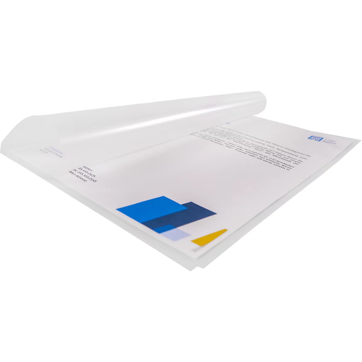 Sichthüllen FolderSys, A4, für bis zu 5 Blatt, 0,15 mm, mit Klemmfunktion, dokumentenecht, B 229,3 x H 310 mm, Polypropylen, transparent, 10 Stück