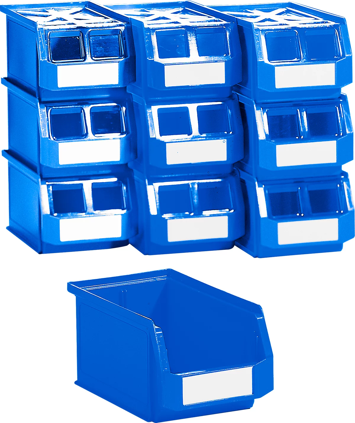 Sichtlagerkasten SSI Schäfer LF 221, Polypropylen, L 234 x B 150 x H 122 mm, 2,7 l, blau