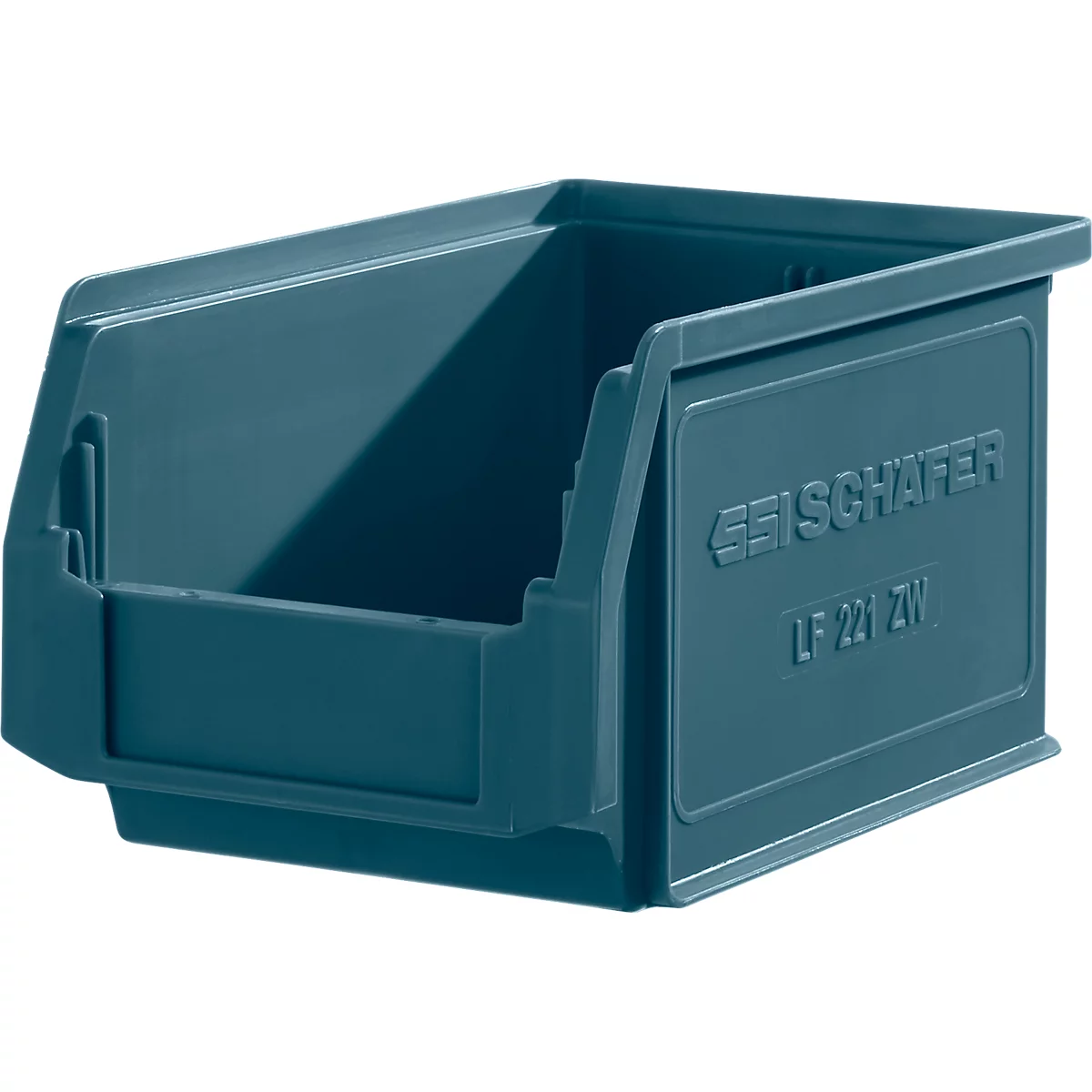 Sichtlagerkasten SSI Schäfer LF 221, Polypropylen, L 234 x B 150 x H 122 mm, 2,7 l, petrol