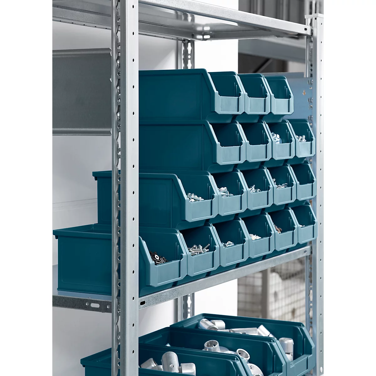 Sichtlagerkasten SSI Schäfer LF 221, Polypropylen, L 234 x B 150 x H 122 mm, 2,7 l, petrol