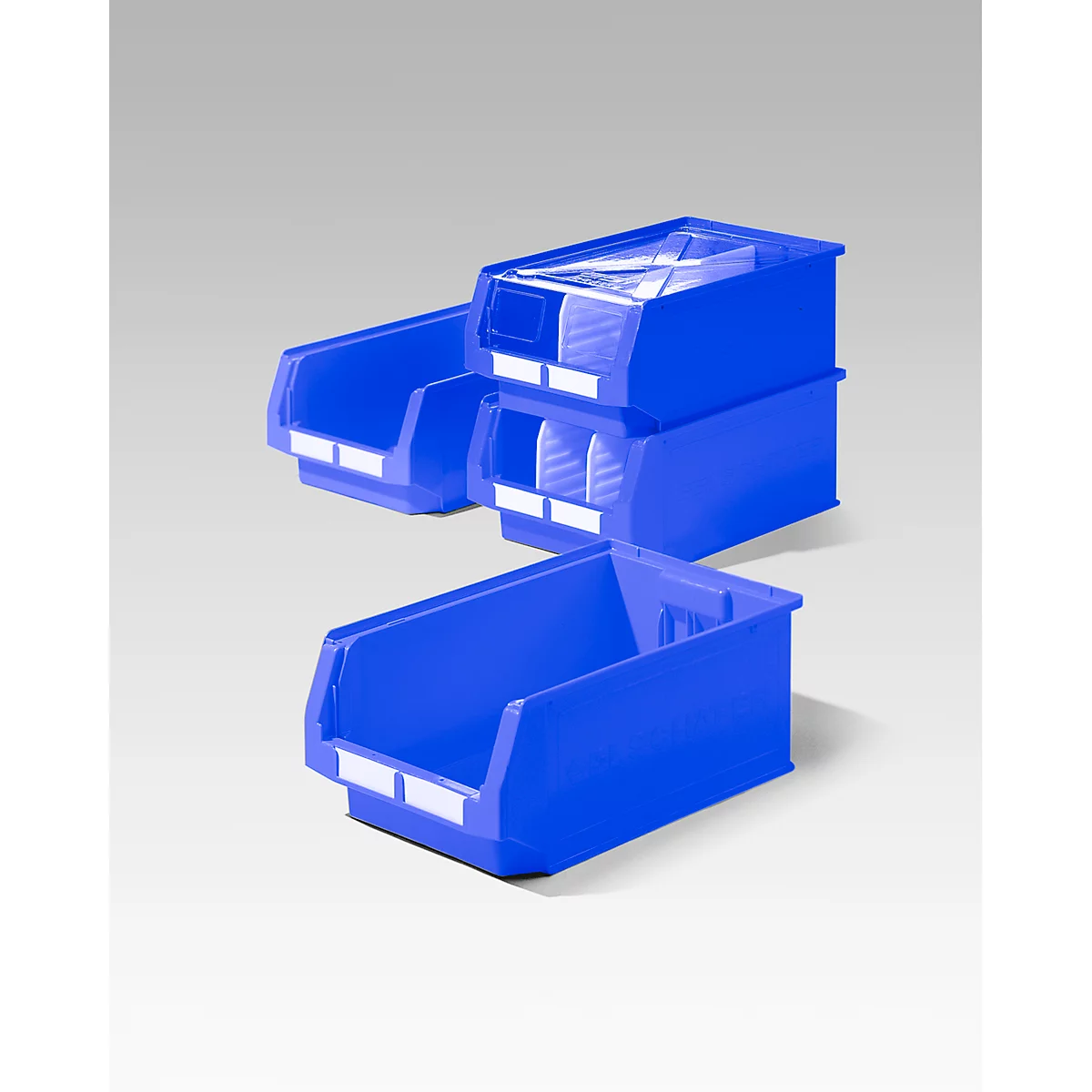 Sichtlagerkasten SSI Schäfer LF 532, Polypropylen, L 500 x B 312 x H 200 mm, 23,5 l, blau