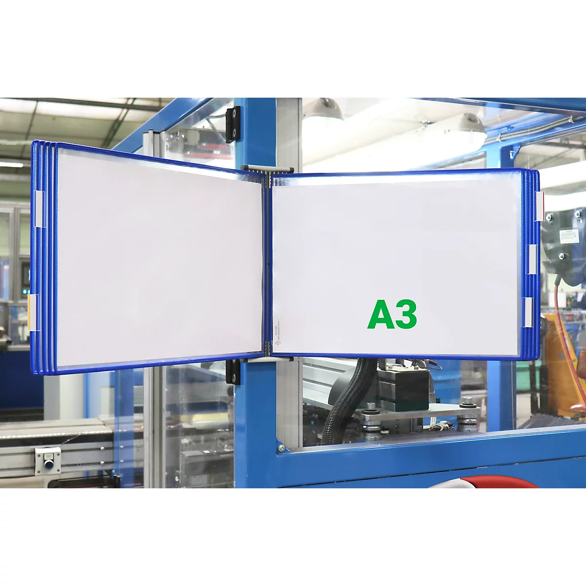 Sichttafel Tarifold DIN A3 quer, 10 St., alle Trägersysteme, Metalldrehzapfen, blau