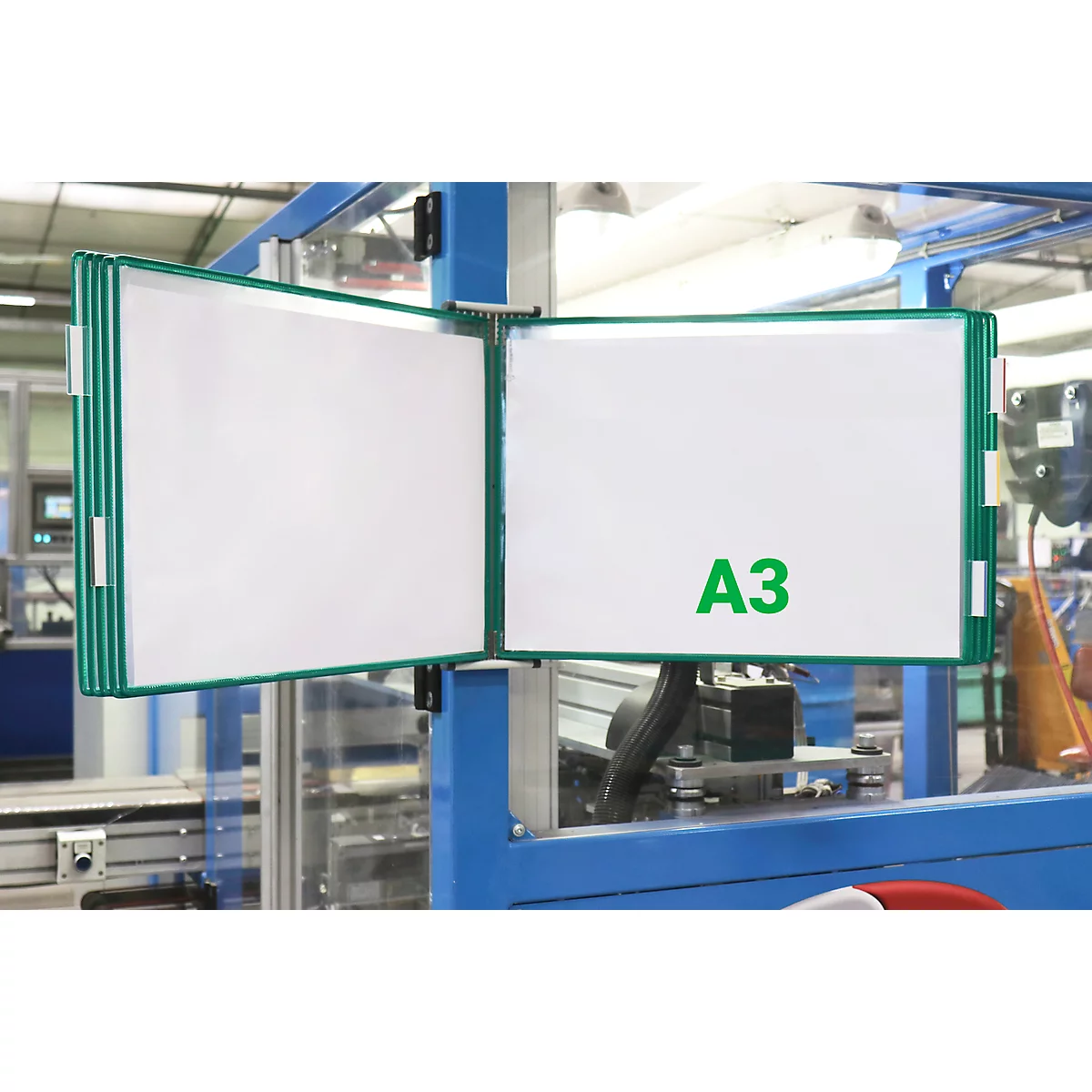 Sichttafel Tarifold DIN A3 quer, 10 St., alle Trägersysteme, Metalldrehzapfen, grün