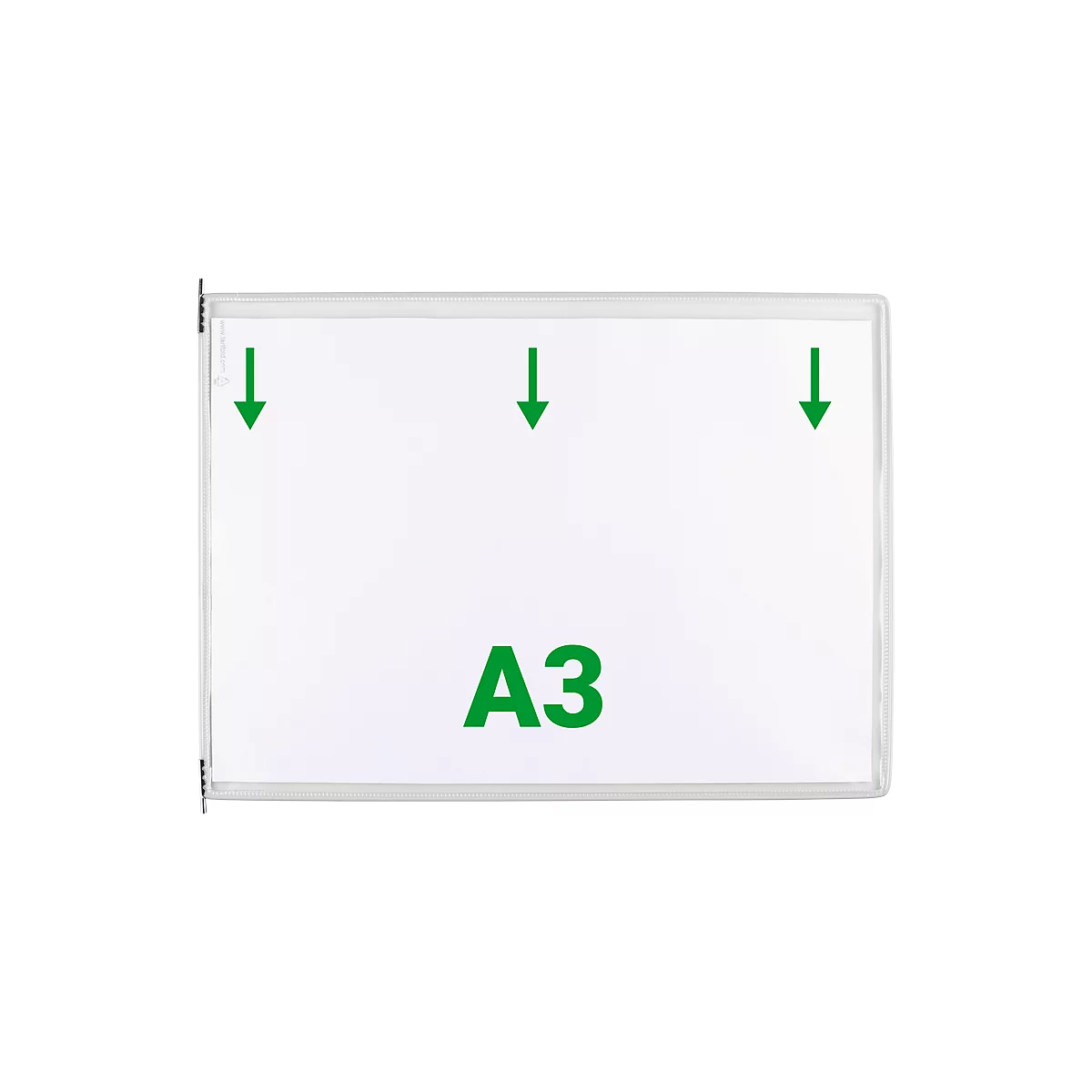 Sichttafel Tarifold DIN A3 quer, 10 St., alle Trägersysteme, Metalldrehzapfen, weiß