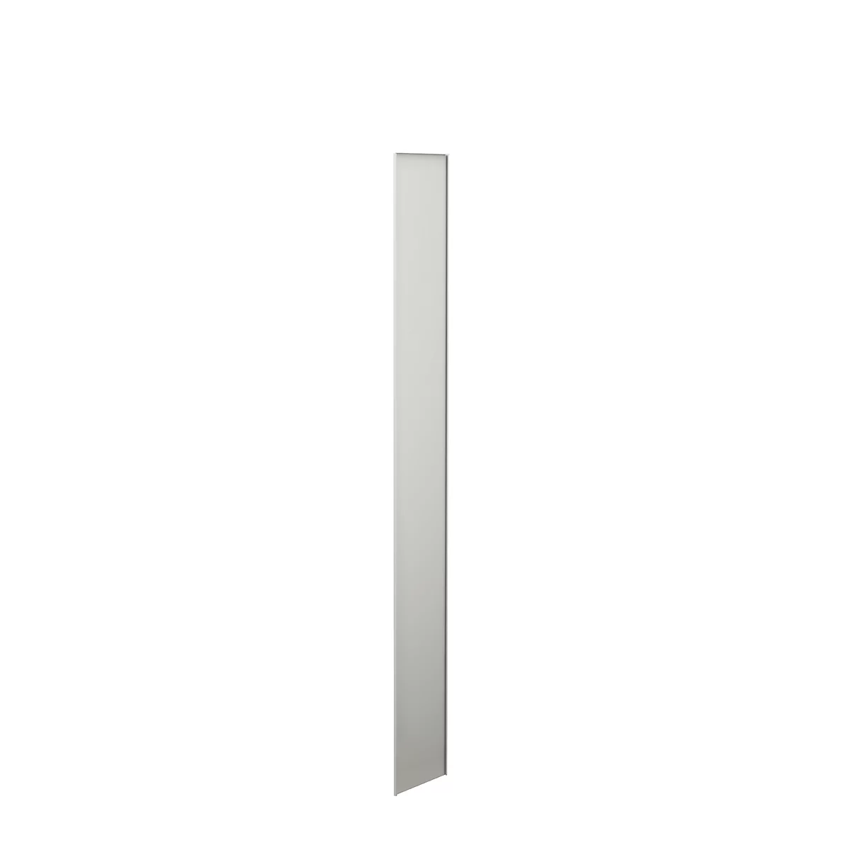 A light gray, long, narrow strip against a white background.