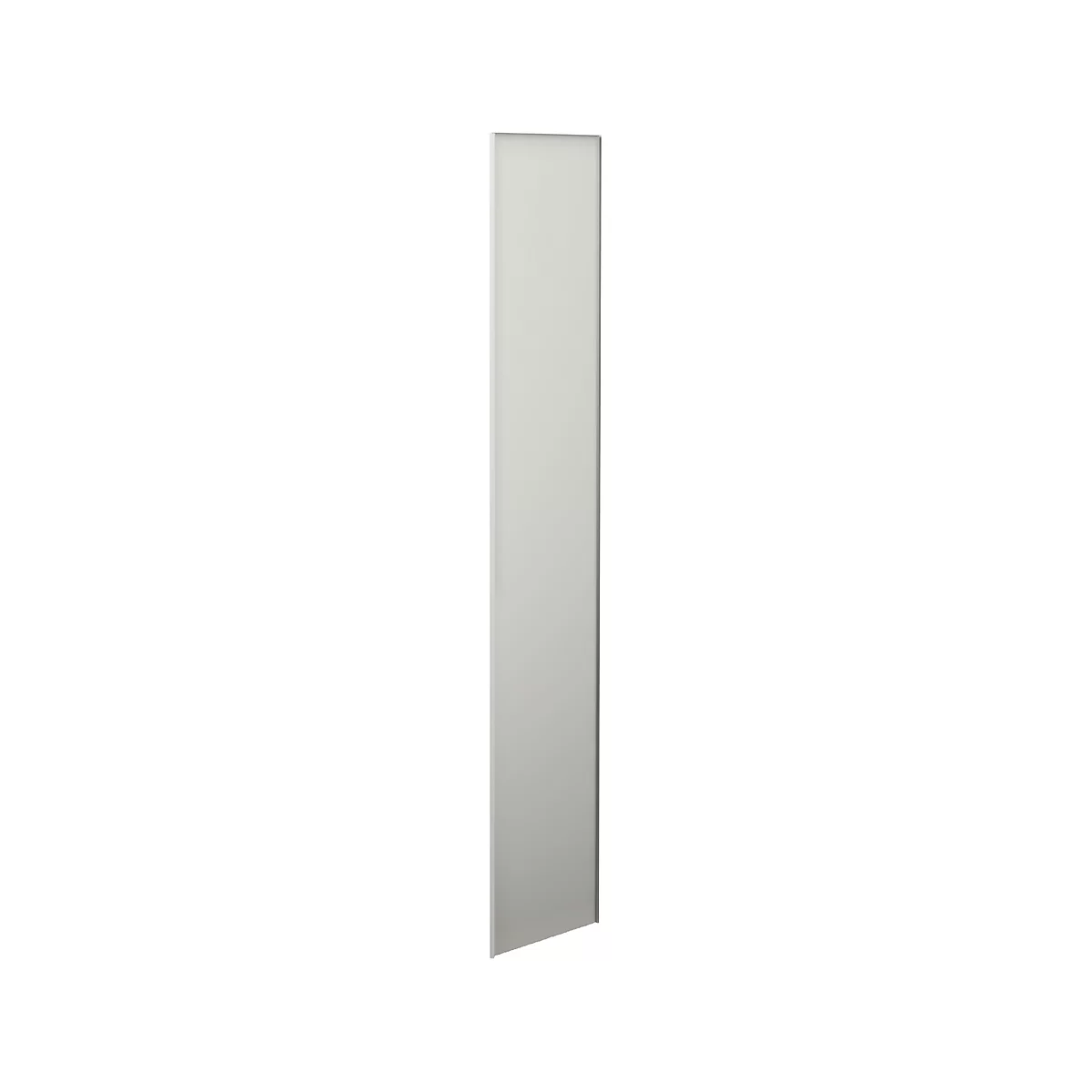 A sleek, rectangular, white object. The shape has rounded edges.