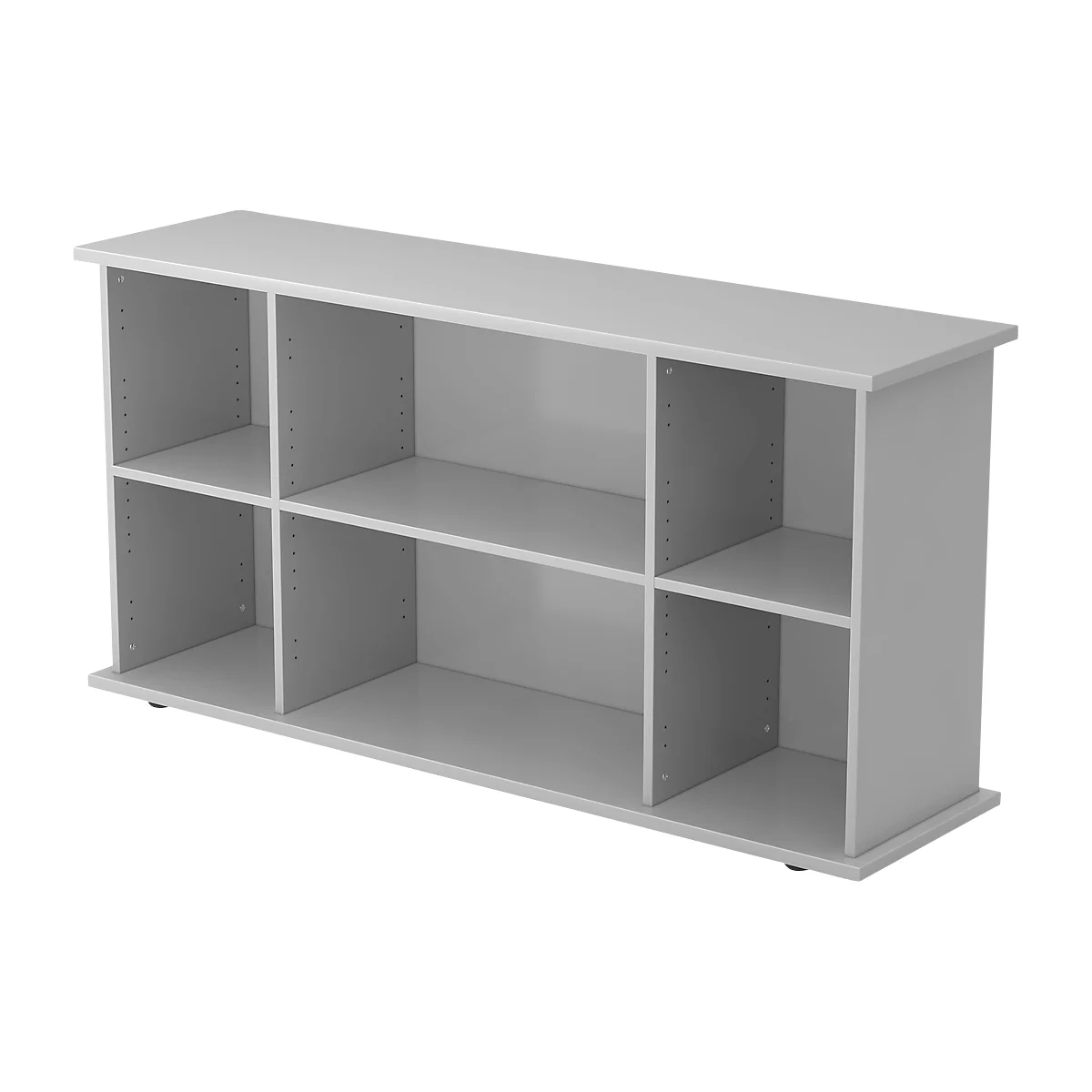 Sideboard TARA, B 1661 x D 448 x H 840 mm, lichtgrijs
