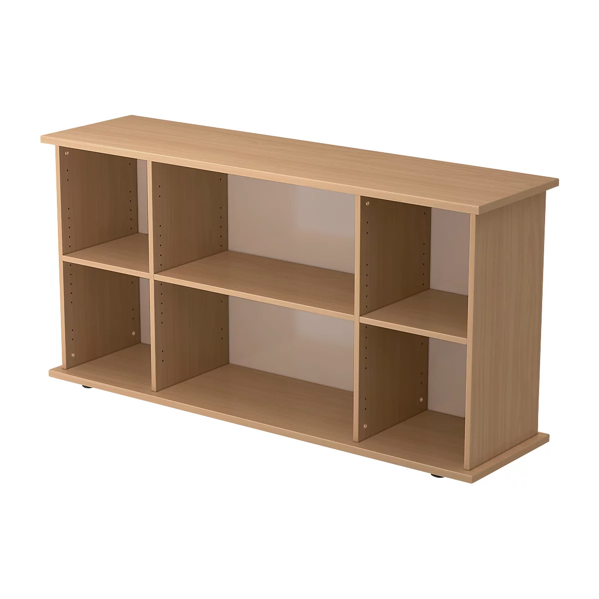 Sideboard TARA, B 1661 x T 448 x H 840 mm, Nussbaum-Dekor