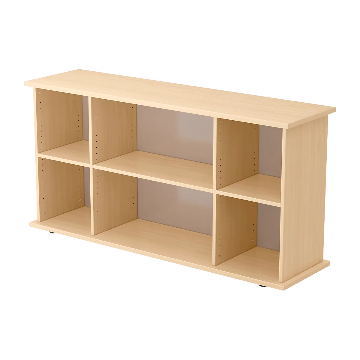 Sideboard TARA, l. 1661 x P 448 x H 840 mm, coloris érable