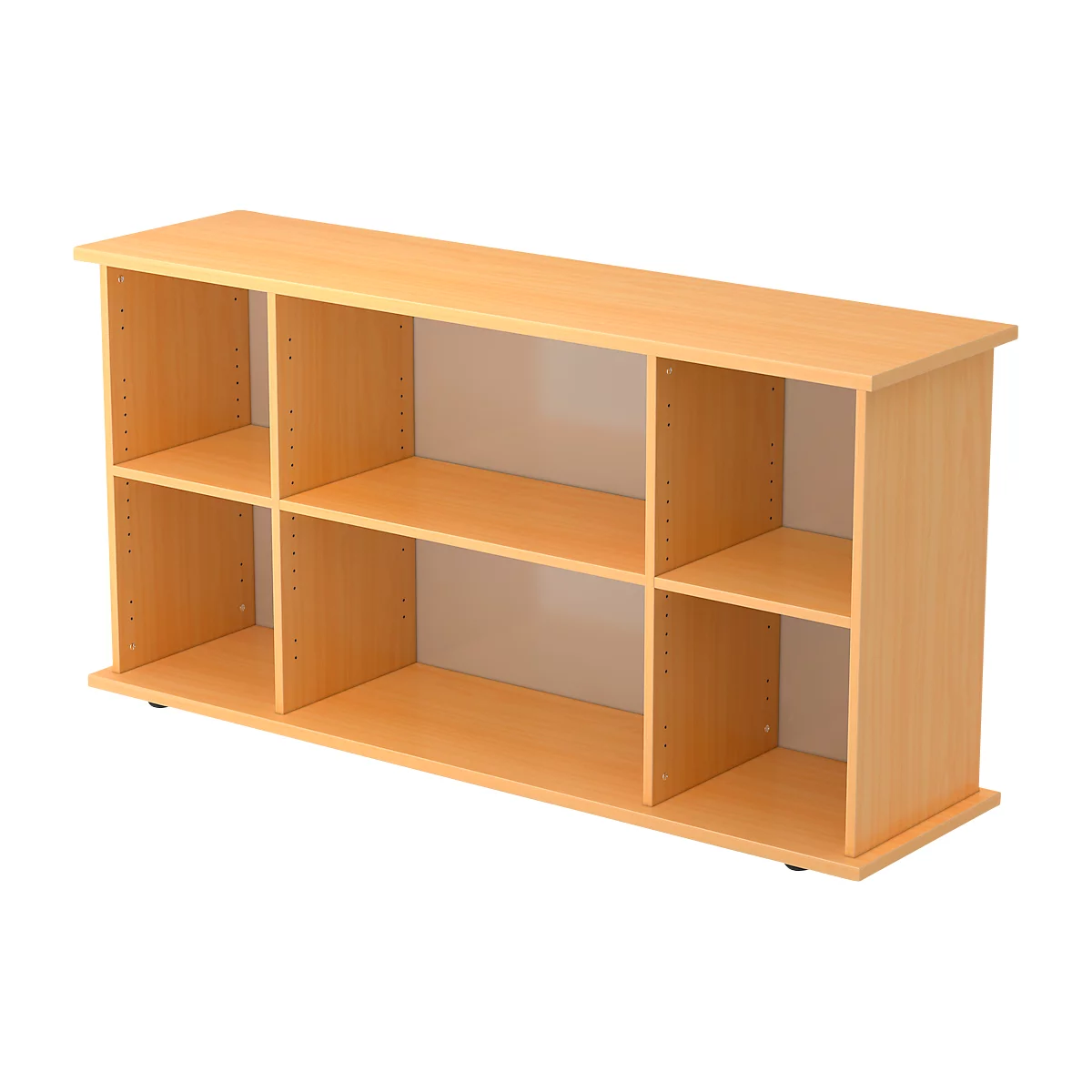 Sideboard TARA, l. 1661 x P 448 x H 840 mm, coloris hêtre