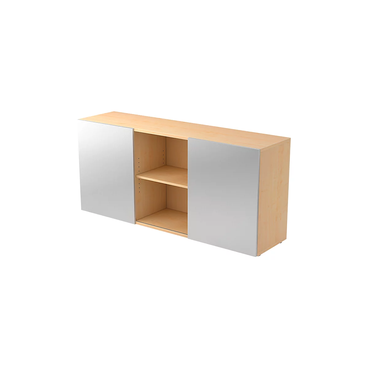 Sideboard TARVIS, 2 HC, avec portes coulissantes, l. 1600 x P 420 x H 748 mm, coloris érable