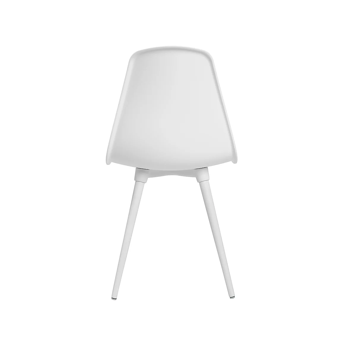 Siège coque Topstar® T 2020, 4 pieds, résistant aux désinfectants, sans accoudoirs, blanc/blanc