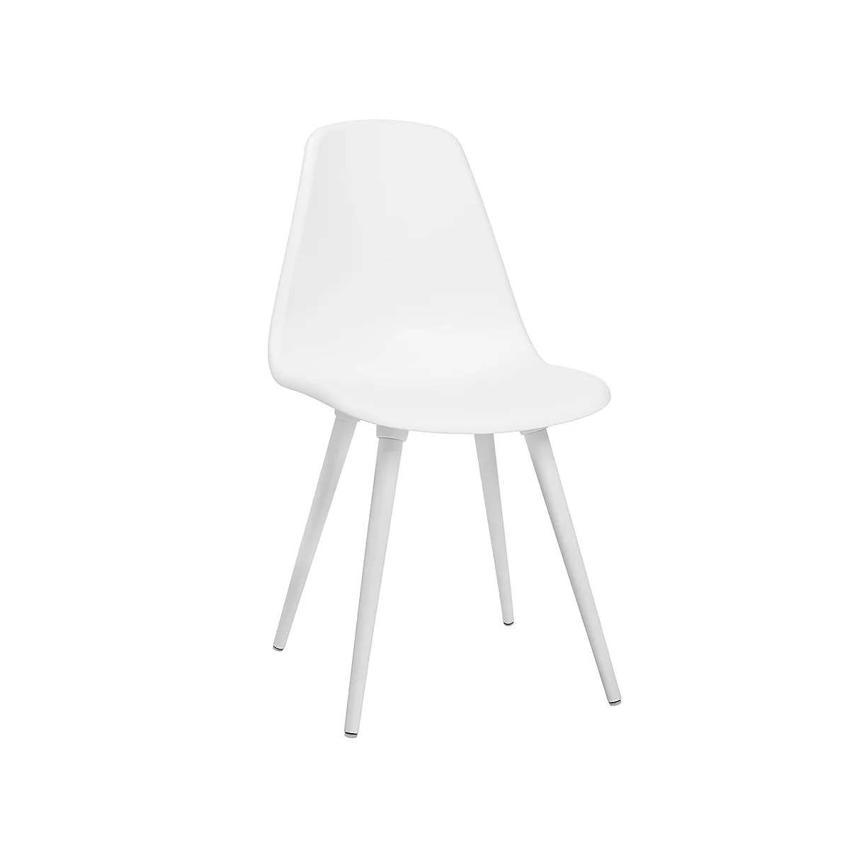 Siège coque Topstar® T 2020, 4 pieds, résistant aux désinfectants, sans accoudoirs, blanc/blanc