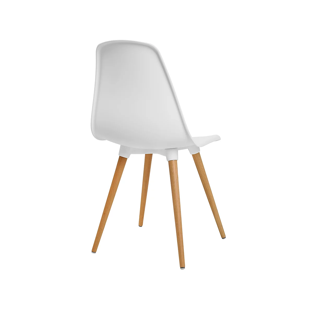 Siège coque Topstar® T 2020, 4 pieds, résistant aux désinfectants, sans accoudoirs, blanc/hêtre