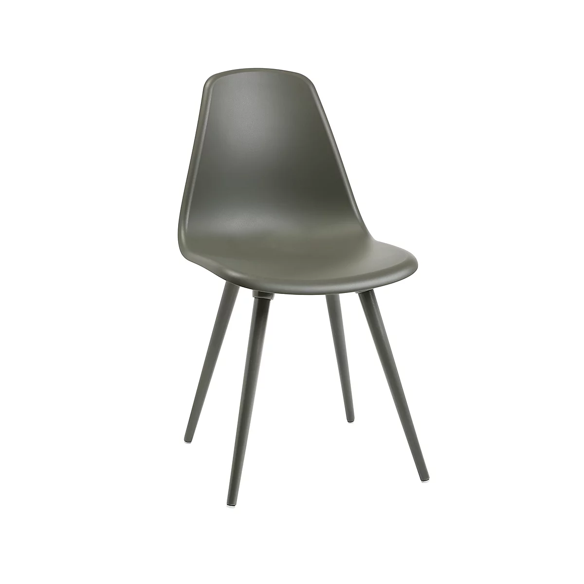 Siège coque Topstar® T 2020, 4 pieds, résistant aux désinfectants, sans accoudoirs, gris/gris