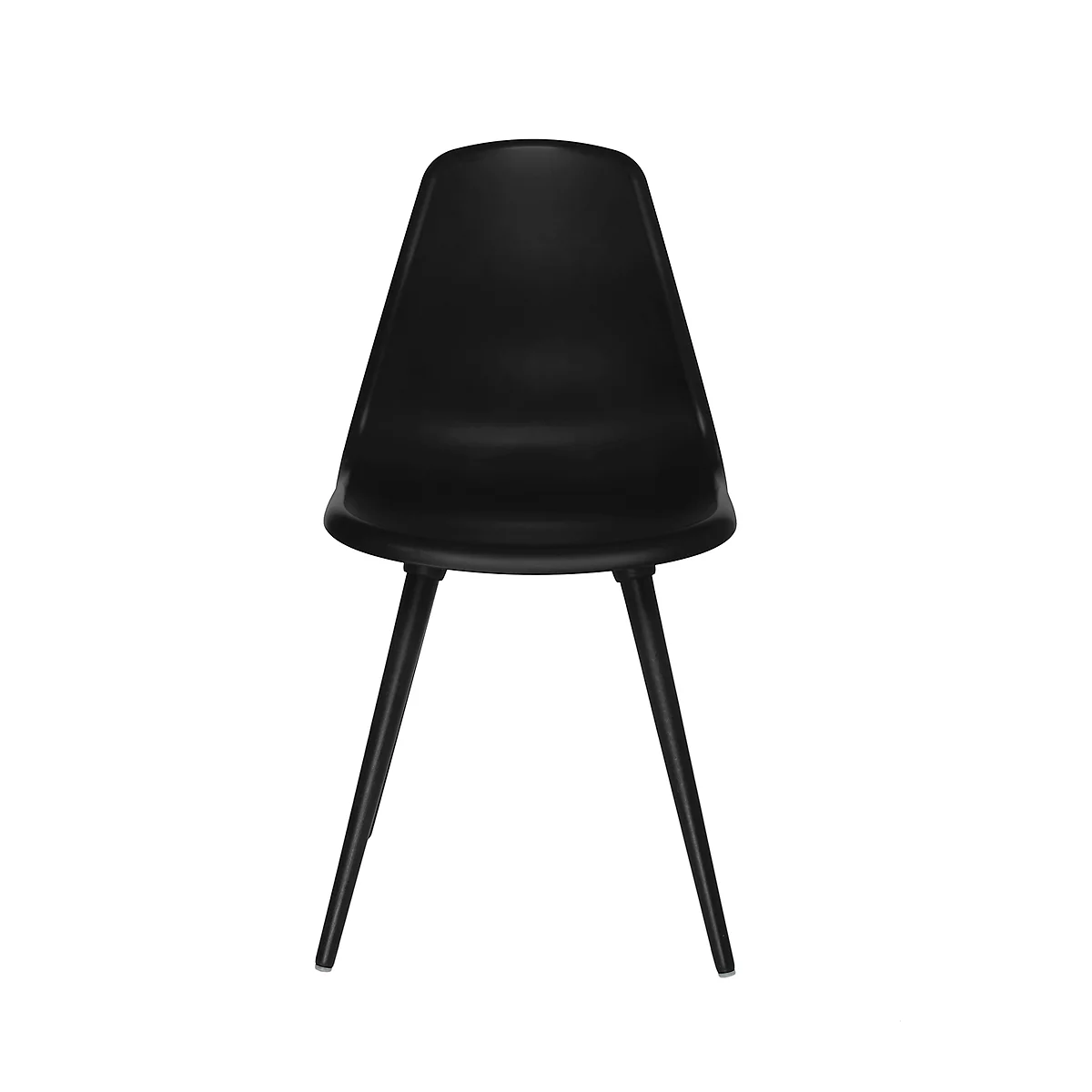 Siège coque Topstar® T 2020, 4 pieds, résistant aux désinfectants, sans accoudoirs, noir/noir