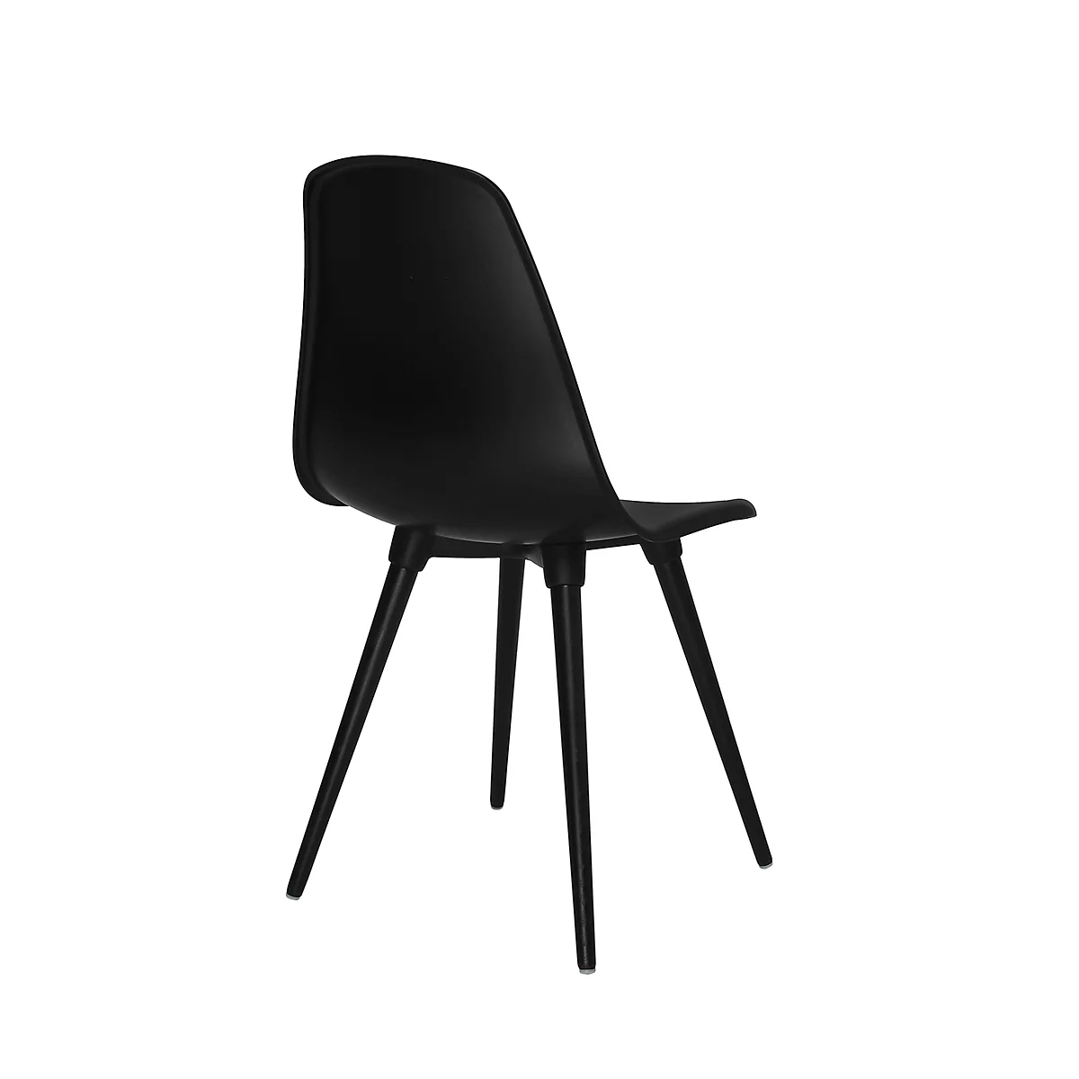 Siège coque Topstar® T 2020, 4 pieds, résistant aux désinfectants, sans accoudoirs, noir/noir