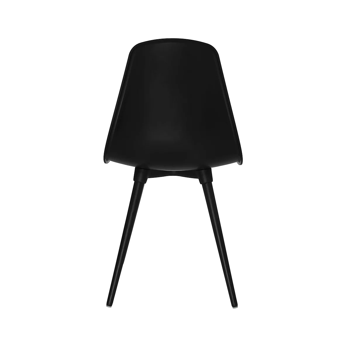 Siège coque Topstar® T 2020, 4 pieds, résistant aux désinfectants, sans accoudoirs, noir/noir