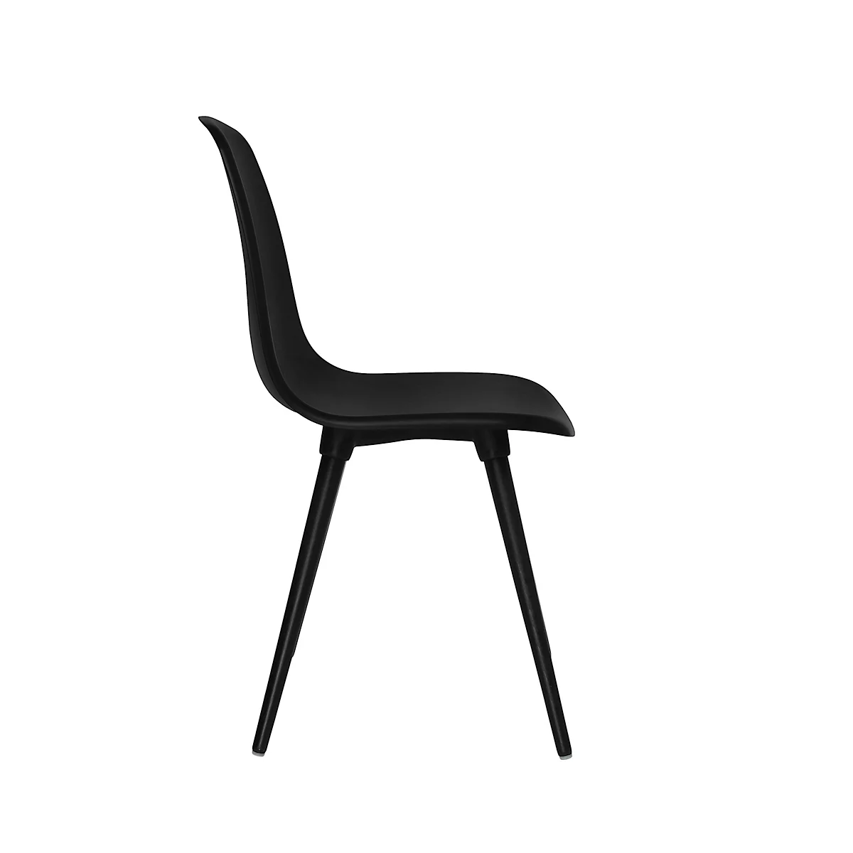 Siège coque Topstar® T 2020, 4 pieds, résistant aux désinfectants, sans accoudoirs, noir/noir