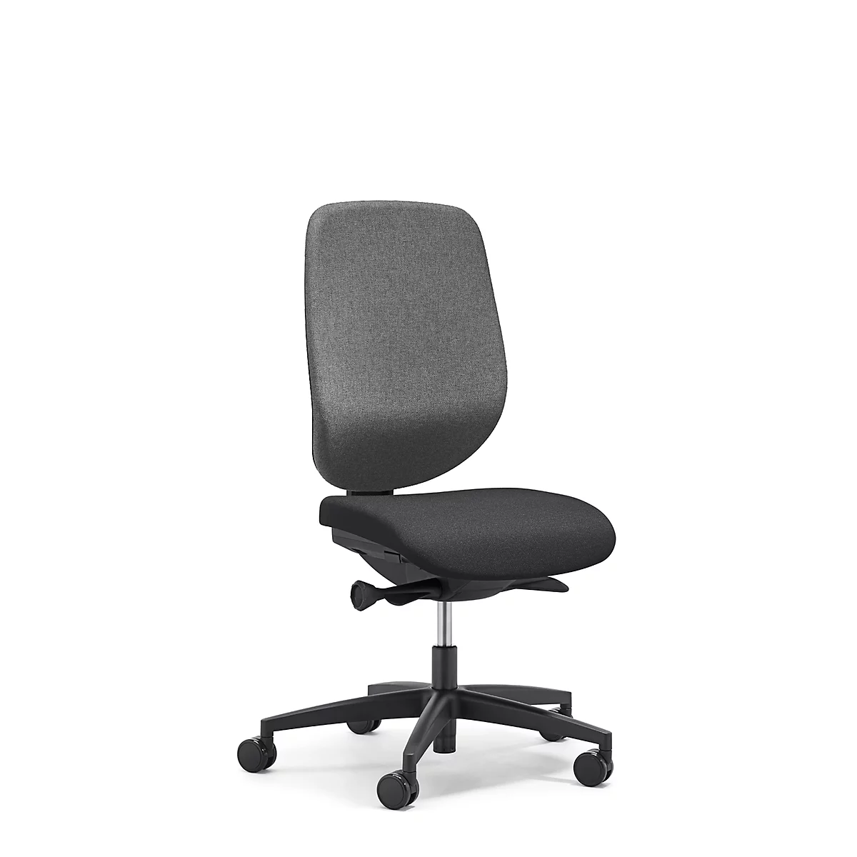 Siège de bureau 353 Giroflex, sans accoudoirs, mécanisme synchrone automatique, assise galbée, gris/noir