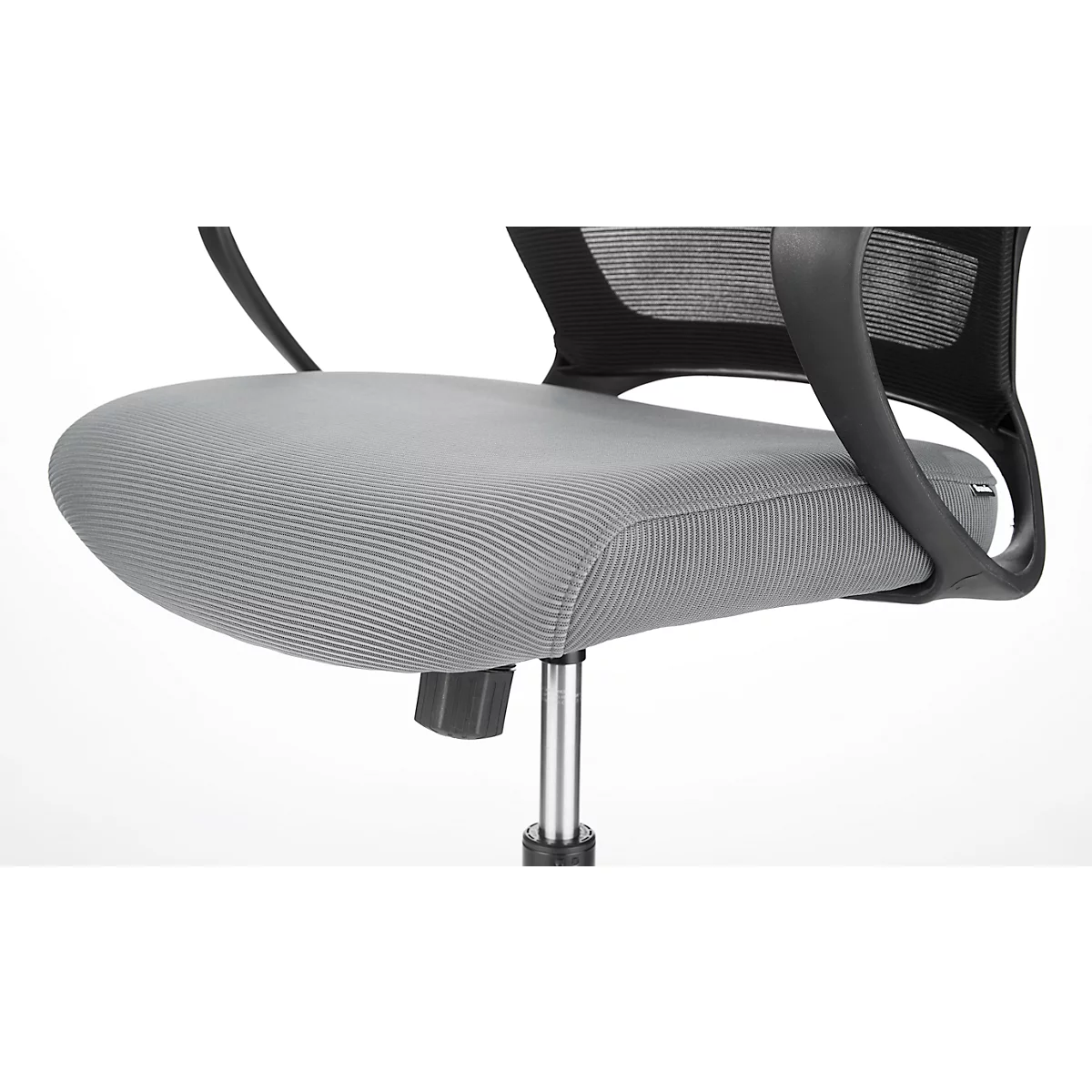 Siège de bureau CDP62, avec accoudoirs, siège multicouche, noir/gris