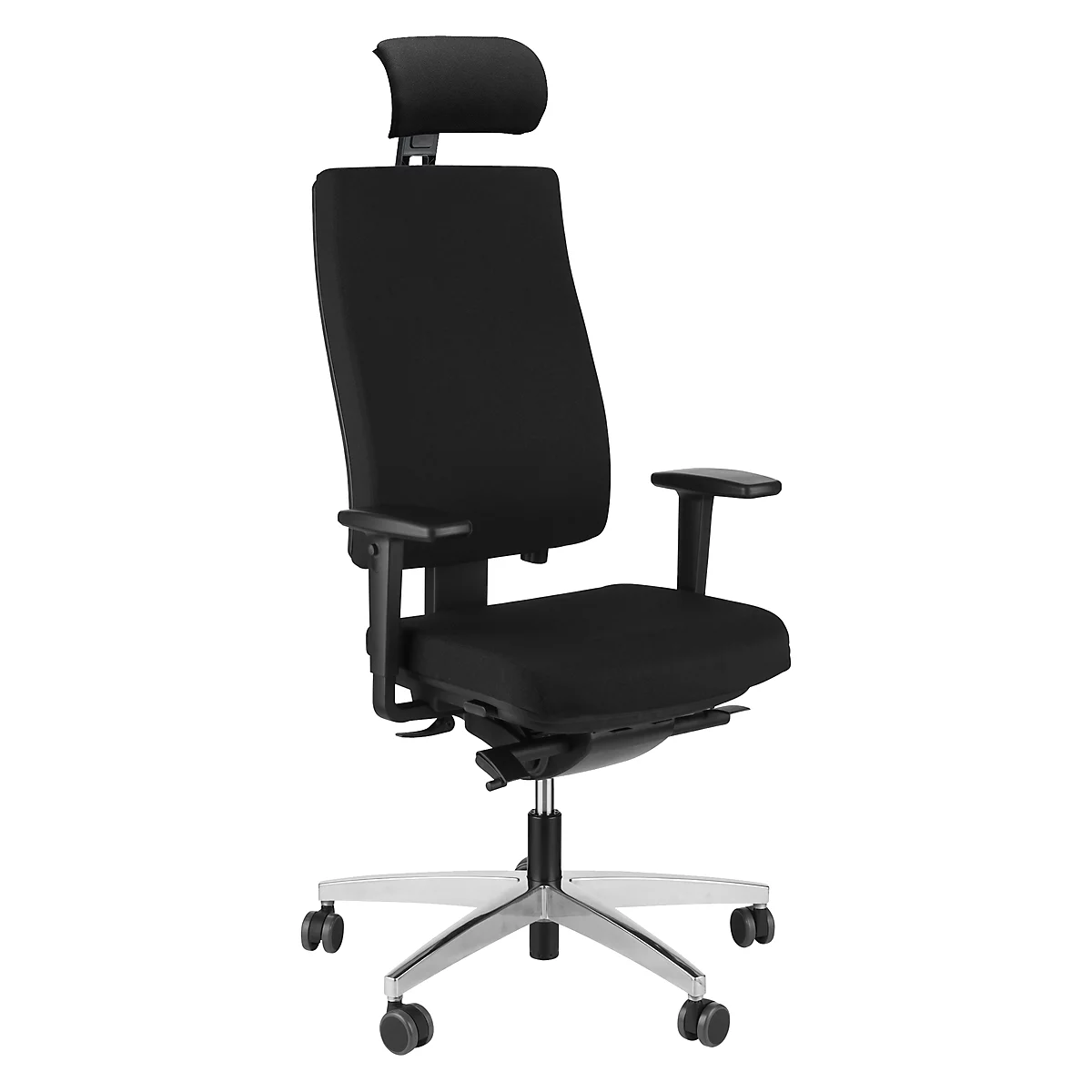 Siège de bureau CETO CT2450 Steifensand, mécanisme synchrone, sans accoudoirs, assise en tissu mince