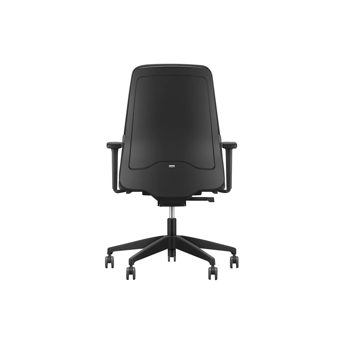 Siège de bureau EVERYis EV15R - mécanisme auto-synchrone - assise plate - dossier rembourré - avec accoudoirs - noir