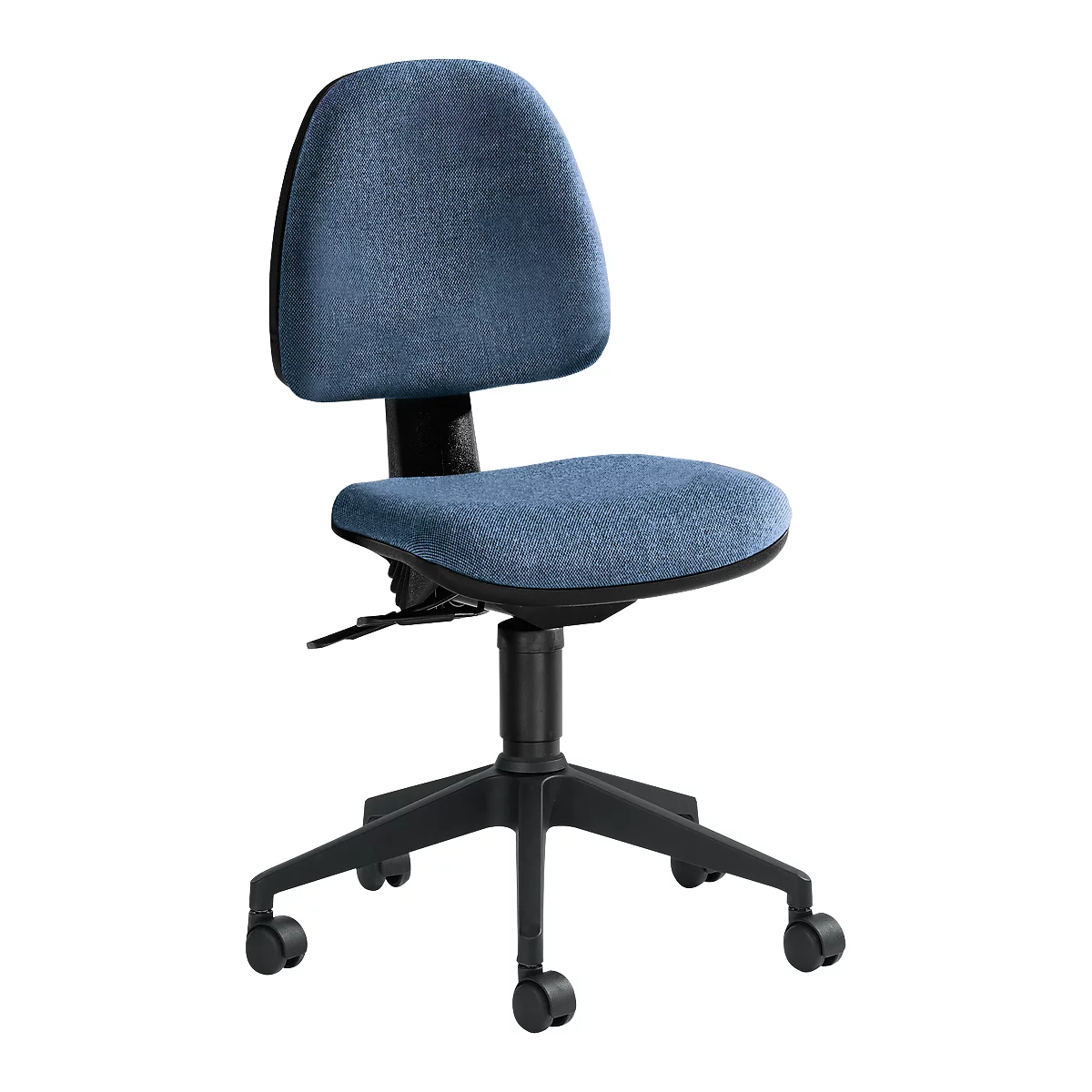Siège de bureau JOLLY Leyform, à contact permanent, sans accoudoirs, dossier à hauteur ajustable, bleu