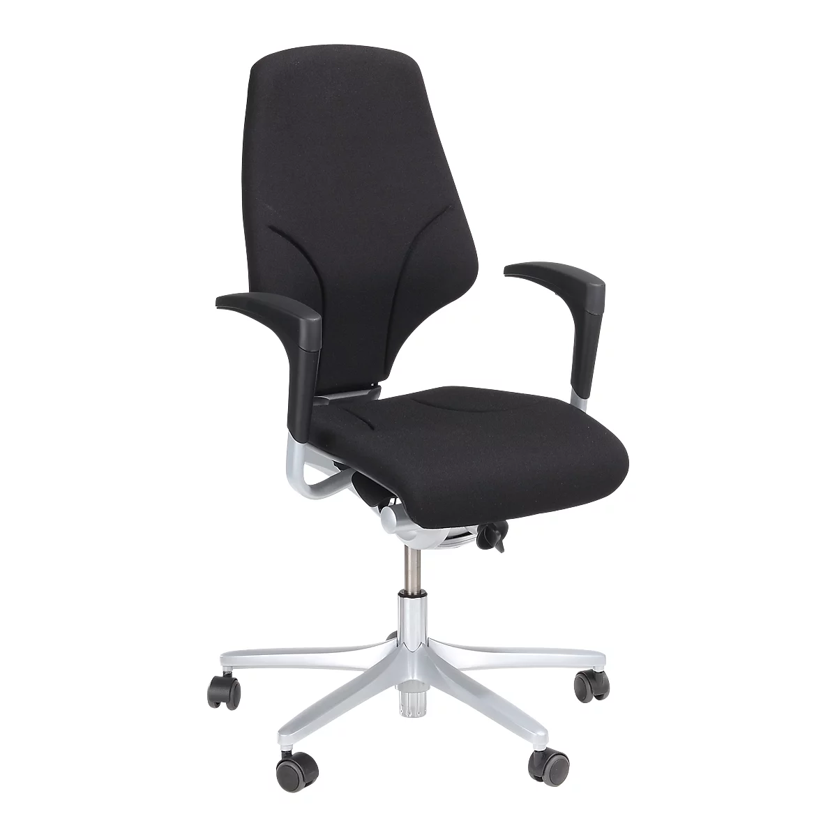 Siège de bureau modèle 64 Giroflex, sans accoudoirs, mécanisme synchrone résistant à l’usure, supporte jusqu'à 150 kg