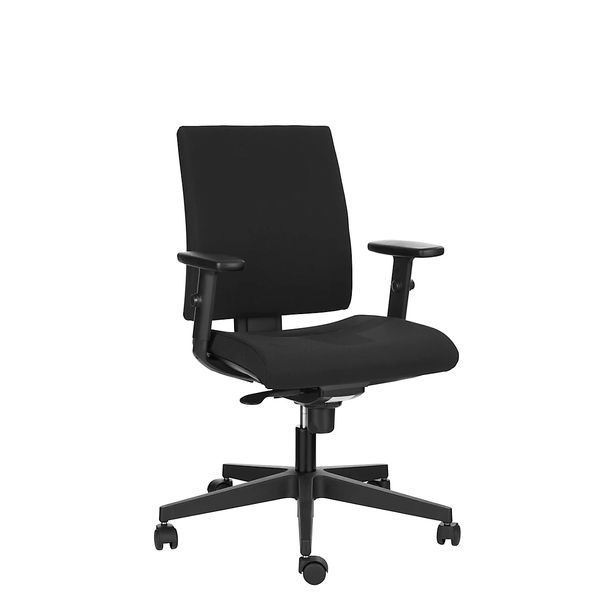 Siège de bureau NowyStyl Intrata, avec accoudoirs, mécanisme synchrone, assise profilée, noir 