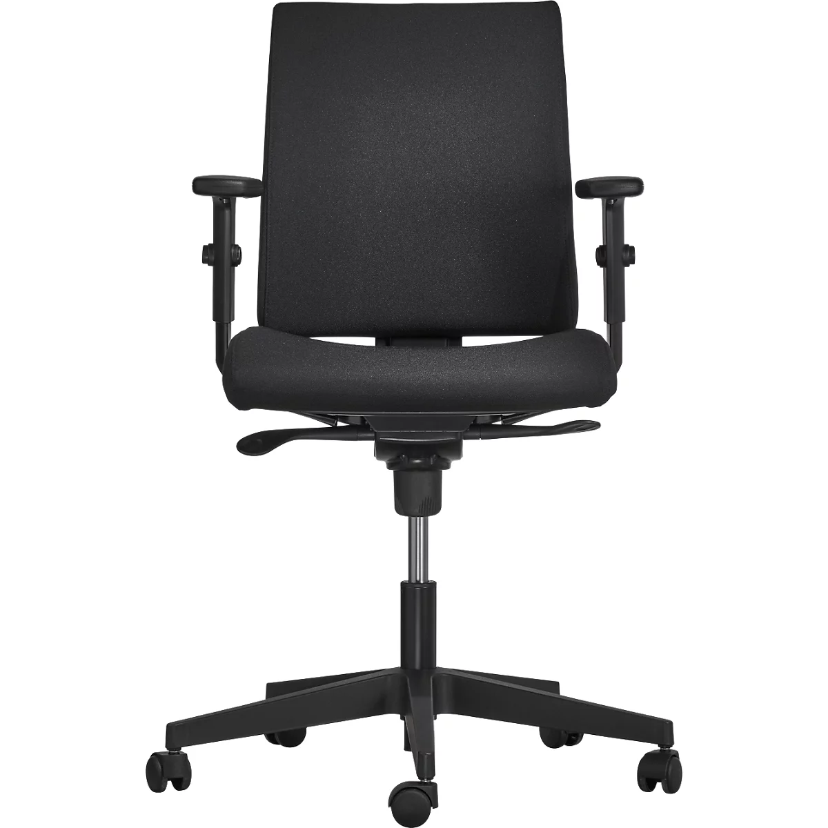 Siège de bureau NowyStyl Intrata, avec accoudoirs, mécanisme synchrone, assise profilée, noir 