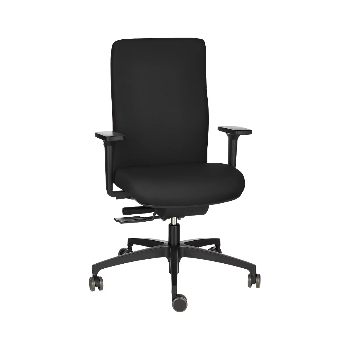 Siège de bureau SHAPE ECONOMY 2 COMFORT Dauphin, mécanisme synchrone, avec accoudoirs, dossier flexible, noir