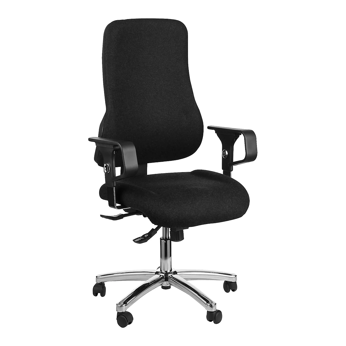 Siège de bureau SITNESS 55 Topstar, mécanisme synchrone précis, avec accoudoirs, 3D-Body-Balance-Tec®, noir