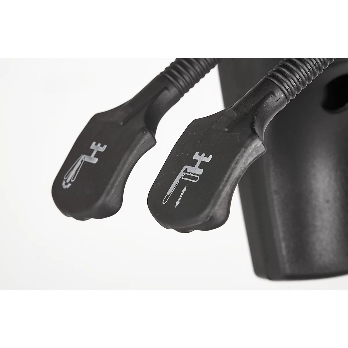 Siège de bureau SSI Proline P1 - mécanisme synchrone - soutien lombaire - arrondi pour les genoux - avec accoudoirs - noir - Schäfer Shop Pure