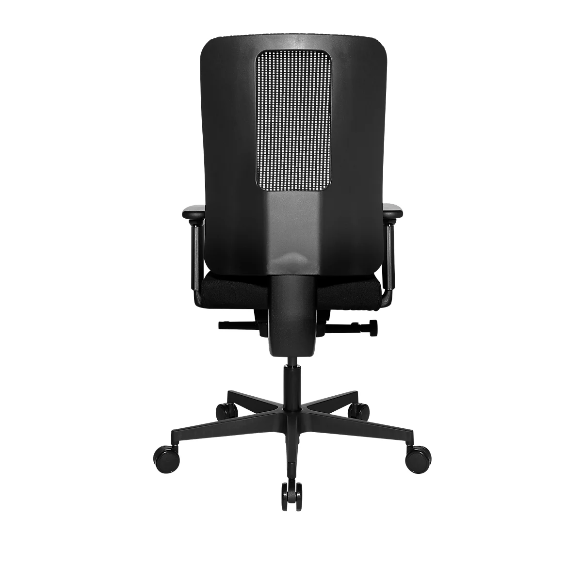 Siège de bureau Topstar SITNESS OPEN X, avec accoudoirs, mécanisme synchrone 3D, assise galbée, dossier en filet, noir/noir