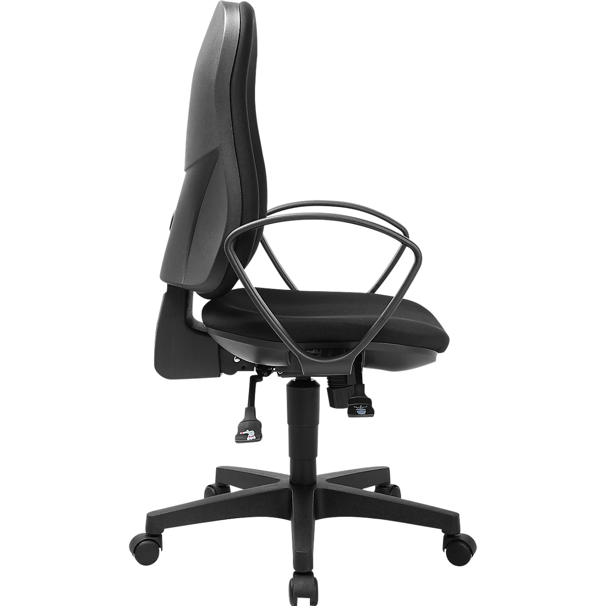Siège de bureau Topstar SUPPORT SY, accoudoirs, mécanisme synchrone, assise ergonomique, durable, plastique recyclé, noir