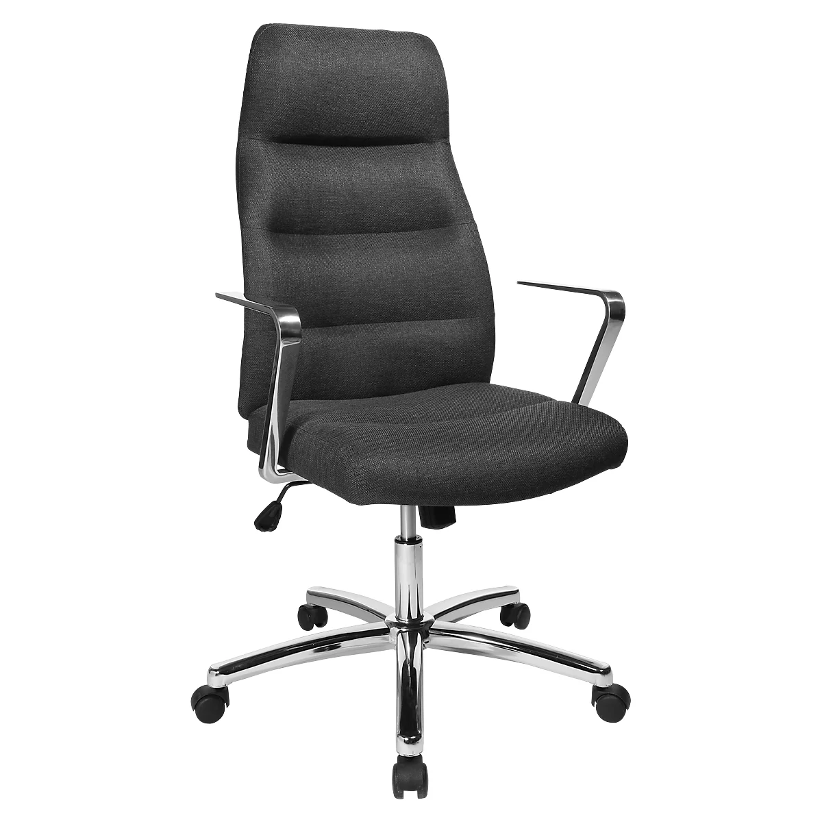 Siège de direction CHAIRMAN Topstar, avec accoudoirs, tissu, anthracite