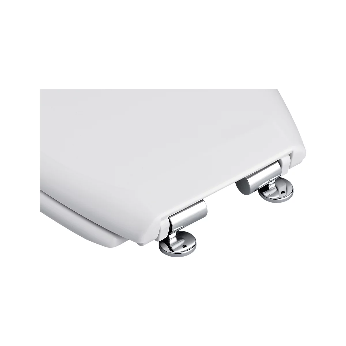 Siège de WC 'Relax', L 445 x l. 375 mm, charnières en métal, blanc