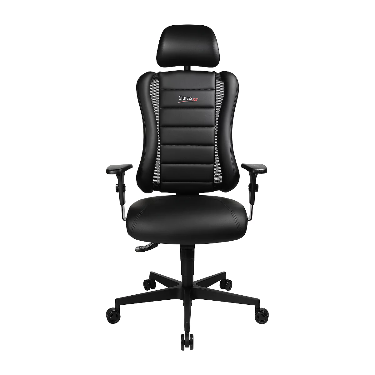 Siège gamer SITNESS RS, assise 3D, mécanisme synchrone, durée d'assise de 8 heures, noir/noir