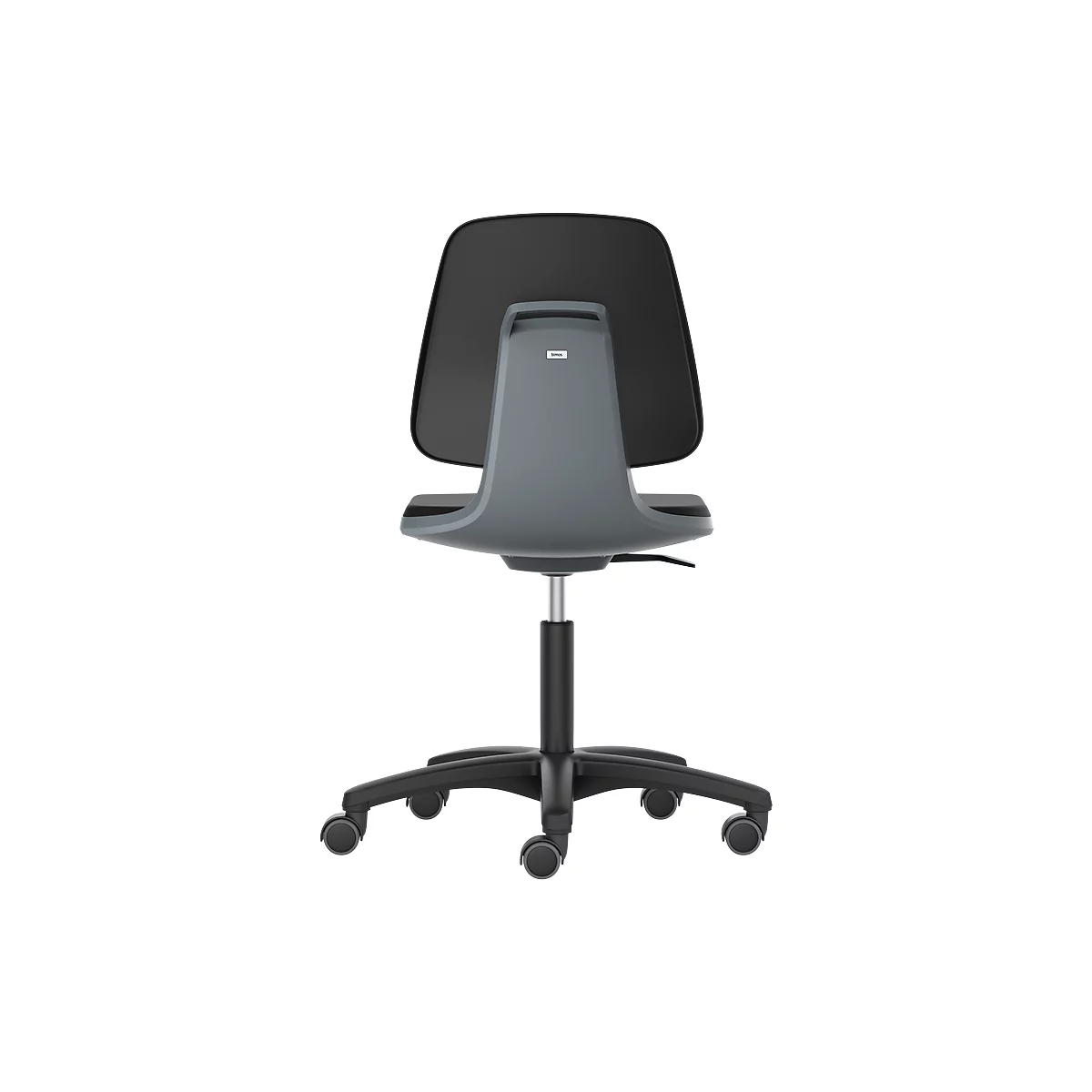 Siège pivotant pour laboratoire LABSIT, sans accoudoirs, avec roulettes, hauteur du dossier 420 mm, tissu, anthracite