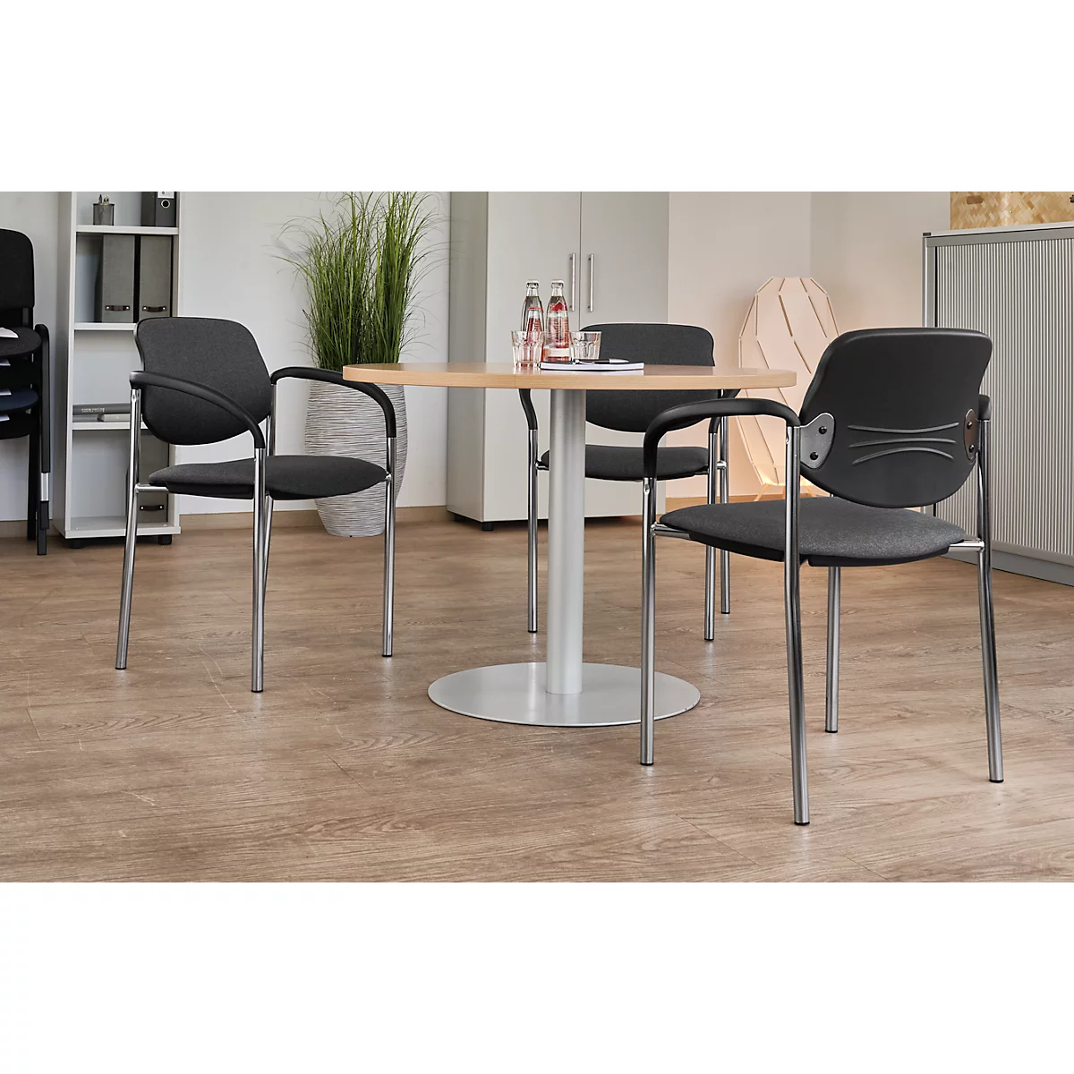 Siège visiteur Styl, anthracite, chromé