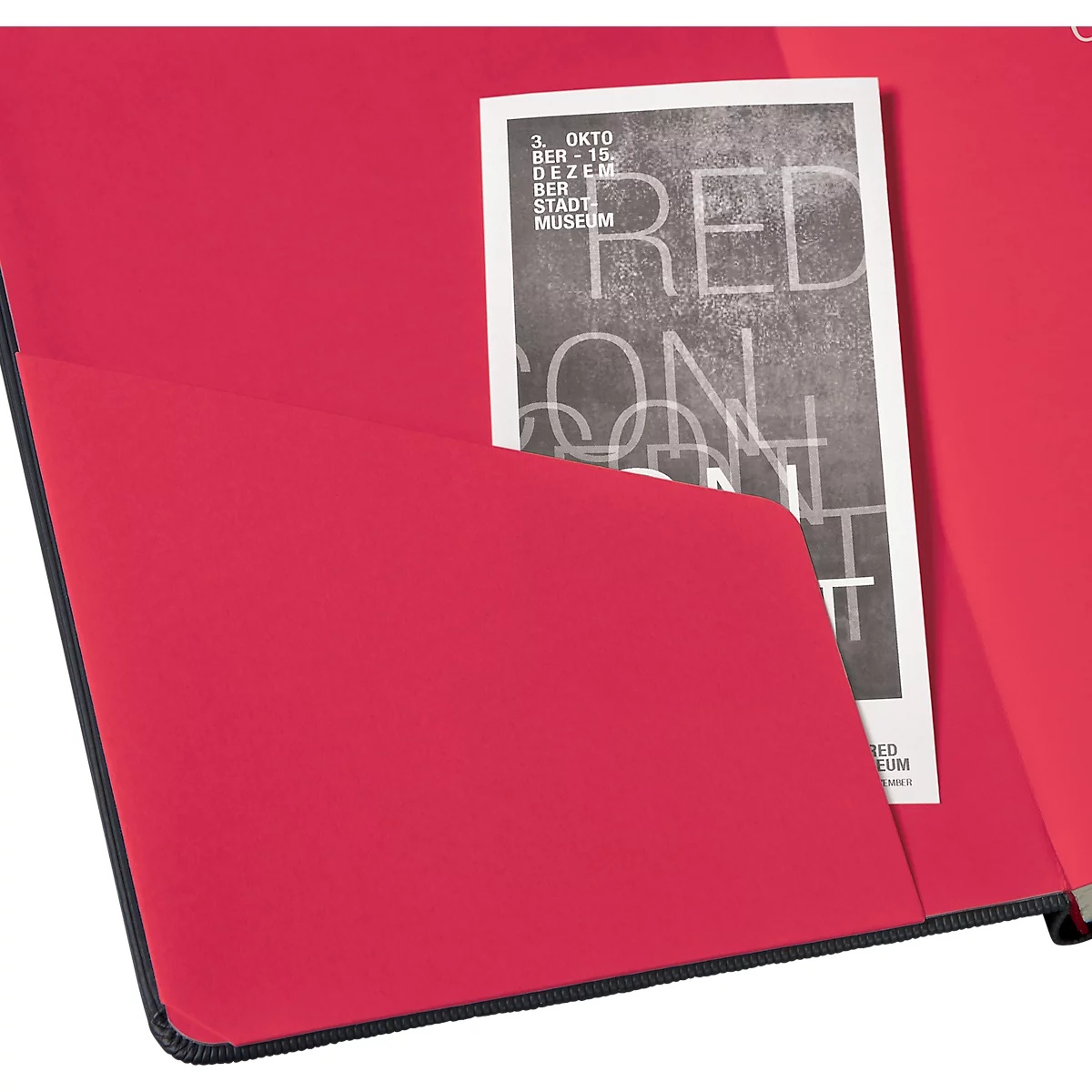 Sigel agenda semainier 'Conceptum 2025', 192 pages, DIN A5, quadrillé, surface softwave, fermeture élastique, DE/EN/FR/NL, noir-rouge