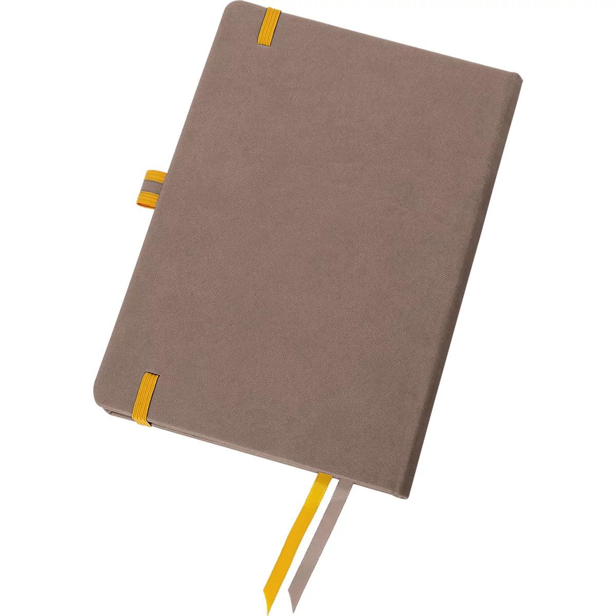 Sigel carnet de notes Linescape, 176 pages, DIN A5, 80 g/m², quadrillé, élastique, boucle de stylo bicolore, brun/jaune