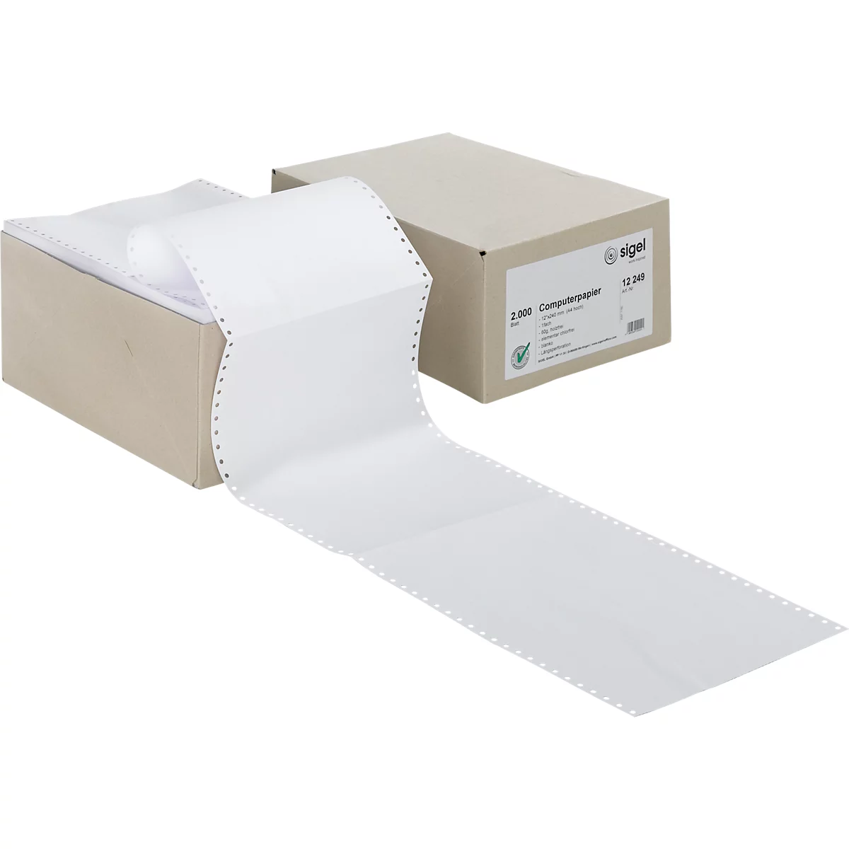 sigel® EDV Computerpapier, DIN A4, 1fach, blanko, 60 g/m²
