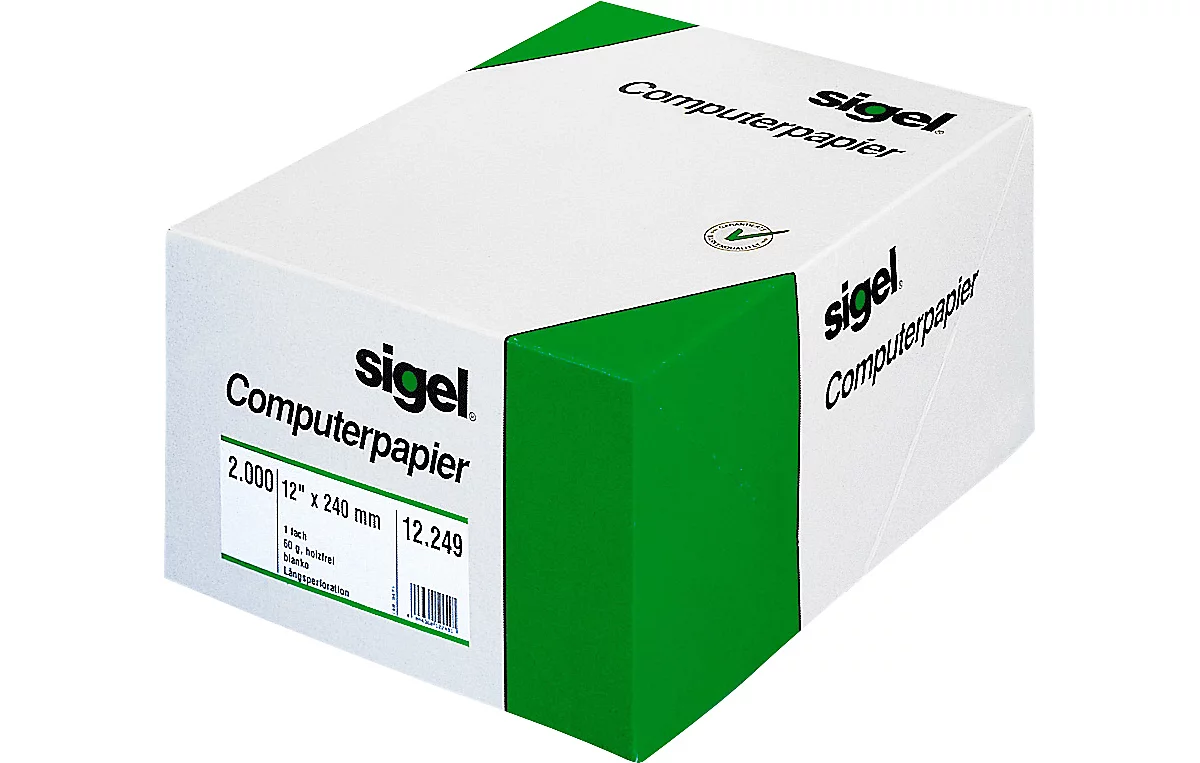 sigel® EDV Computerpapier, DIN A4, 1fach, blanko, 60 g/m²