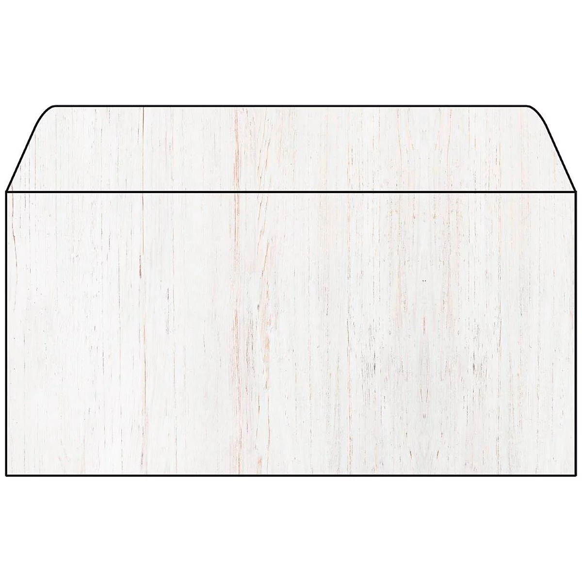 Sigel enveloppen met reliëf hout, past bij structuurpapier, lang, 50 stuks